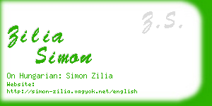 zilia simon business card